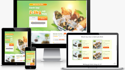 Theme WordPress Landing page - Bánh giảm cân
