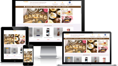 Theme WordPress - Bán nguyên liệu, dụng cụ làm bánh 02