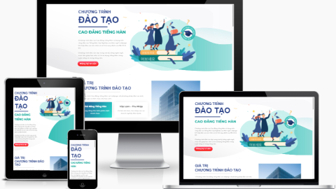 Theme WordPress - Landing page đào tạo tiếng Hàn