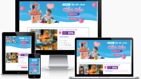 Theme WordPress Lading Page - Bán đồ chơi trẻ em