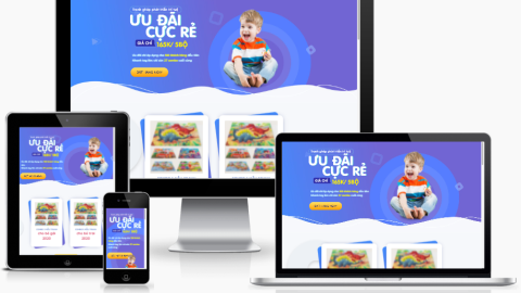 Theme WordPress Landing page - Đồ chơi xếp hình