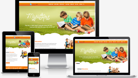 Theme WordPress - Khóa học nghệ thuật