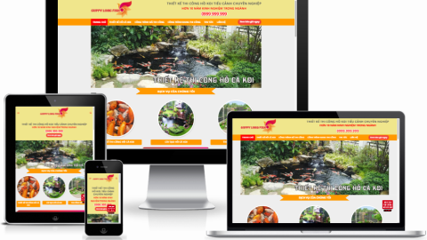 Theme WordPress - Thi công hồ cá Koi, Tiểu cảnh