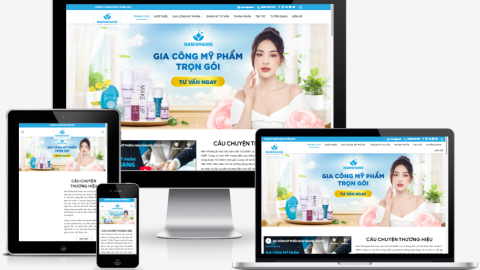 Theme WordPress - Gia công mỹ phẩm