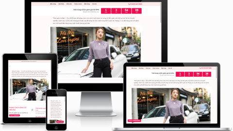 Theme WordPress landing page - Bán thời trang, quần áo