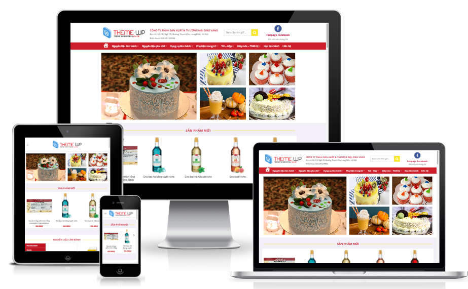 Theme WordPress - Bán nguyên liệu, dung cụ làm bánh 03