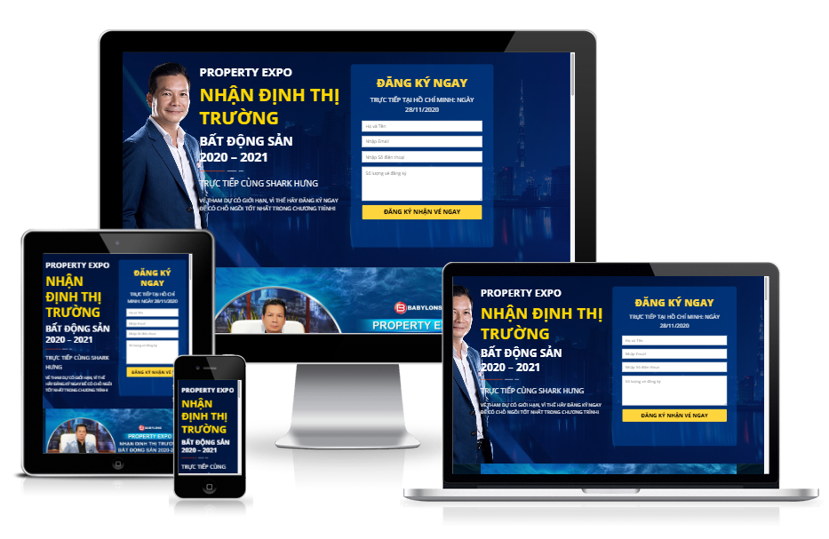 Theme WordPress Landing page - Tọa đàm shark Hưng