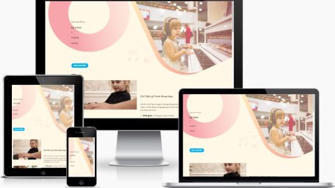 Theme WordPress landing page - Khóa học đàn Piano